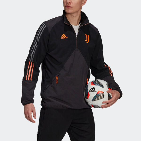 Толстовка adidas Juventus Soccer/Football Sports Contrast Color Stitching Round Neck Pullover Black, мультиколор — фото 4