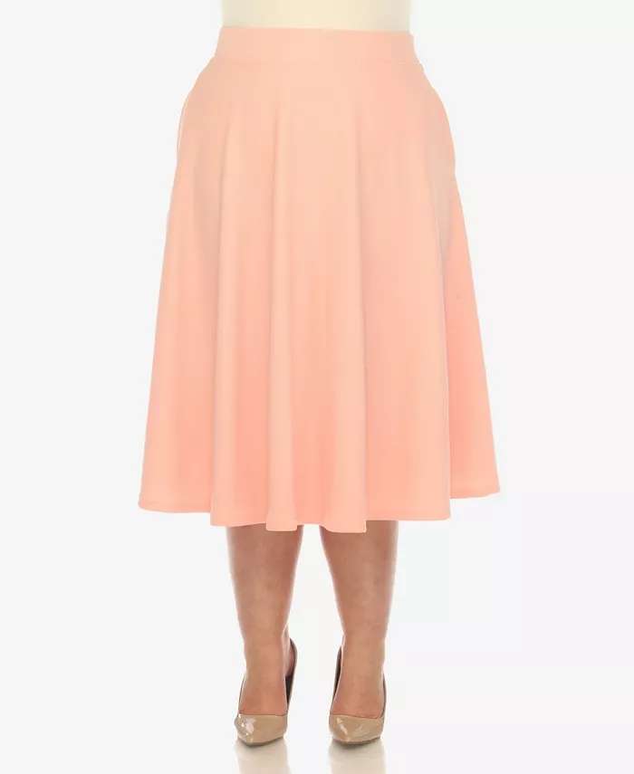 

Юбка миди с расклешенным силуэтом Plus Size White Mark, оранжевый