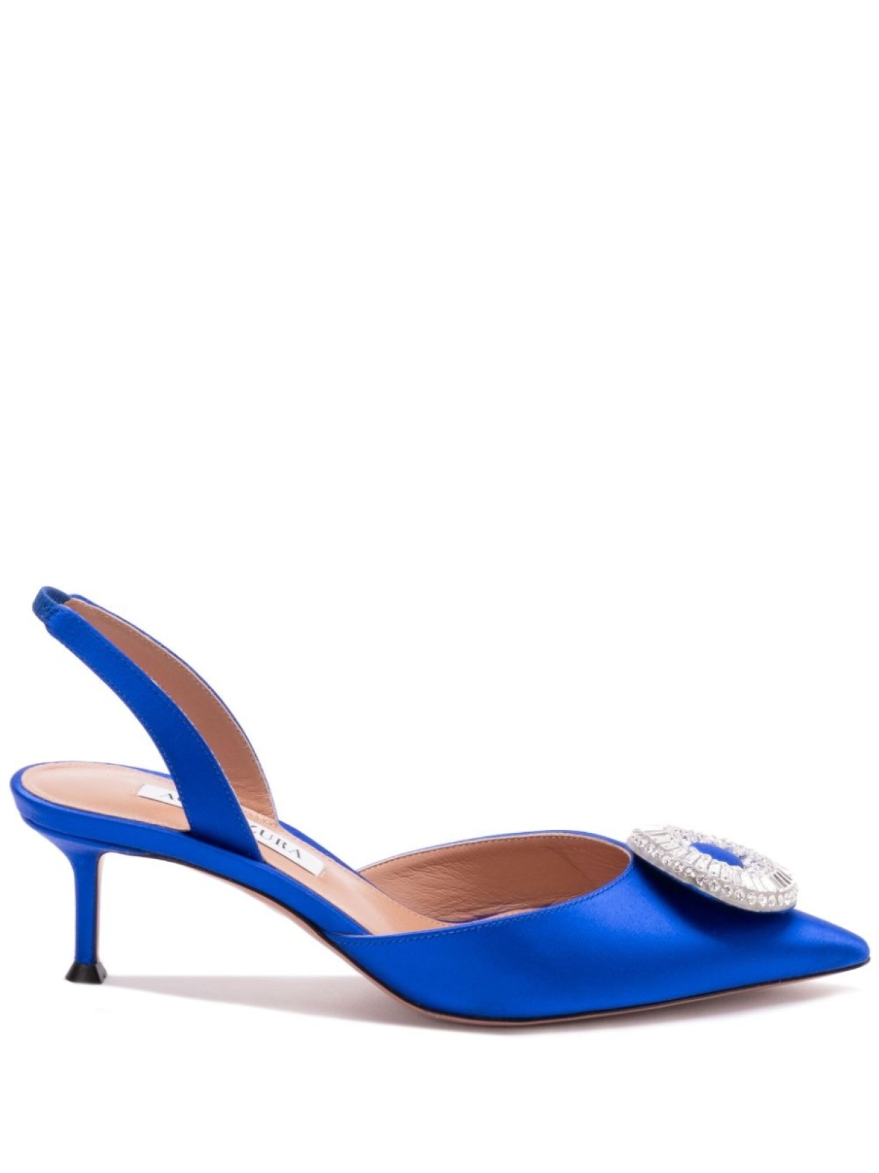 Aquazzura туфли Crystal Hoop Sling 50, синий