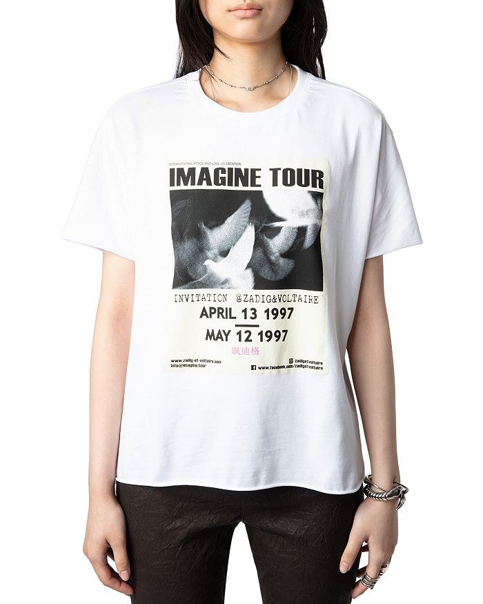 

Футболка Zadig & Voltaire Imagine Concert Tour, белый