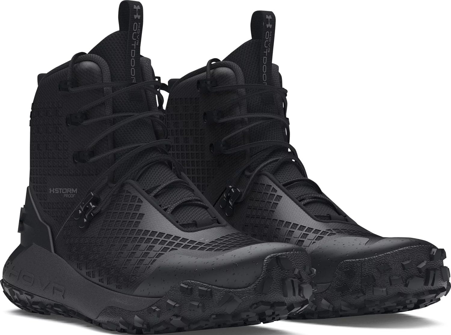 Водонепроницаемые ботинки Under Armour HOVR Dawn 2.0, легкие и дышащие, амортизация HOVR, подошва с высоким сцеплением, прочная и удобная обувь для походов (3025573), Black/Ultimate Black/Anthracite — фото 4