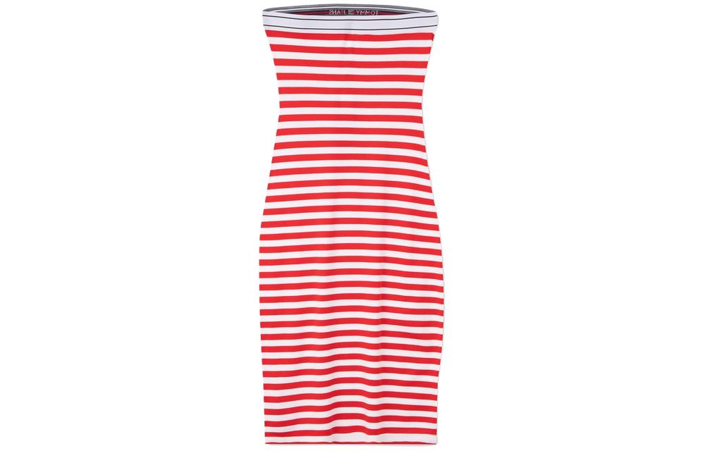 Tommy Hilfiger Безрукавное платье женское красное белое — фото 4