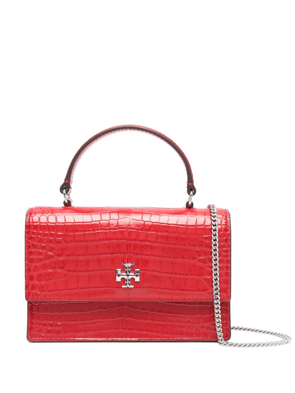 

Мини-сумка Kira с тиснением Tory Burch, красный