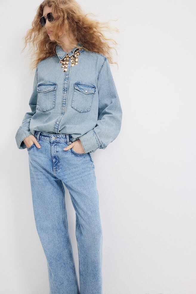 

Джинсовая рубашка H&M, синий