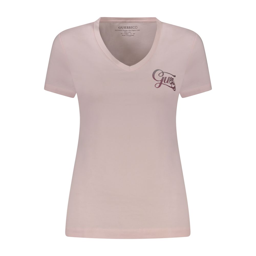 

Розовые хлопковые топ и футболка Guess Shoes