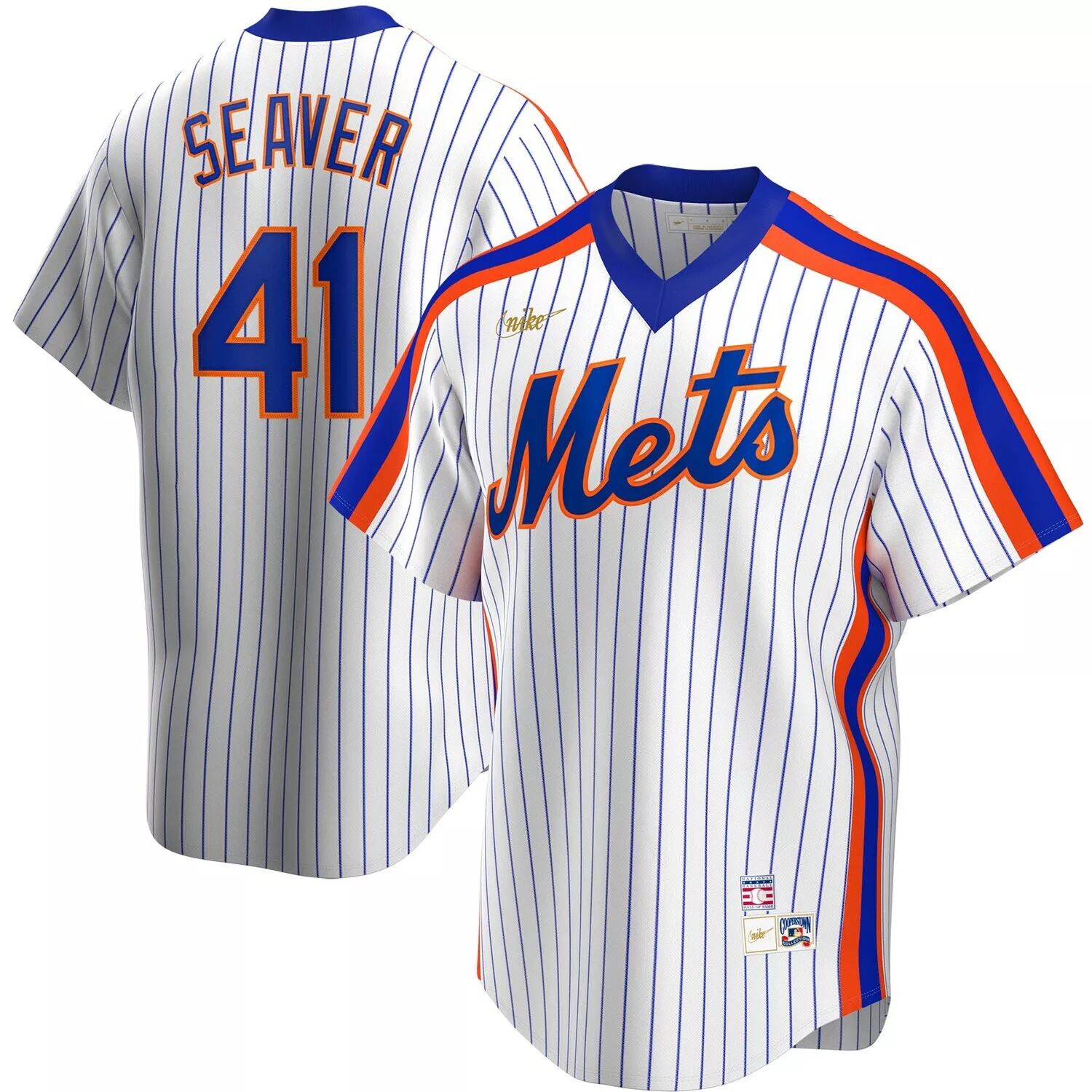 Мужское белое джерси Tom Seaver New York Mets Home Cooperstown Collection Player Nike — фото 4