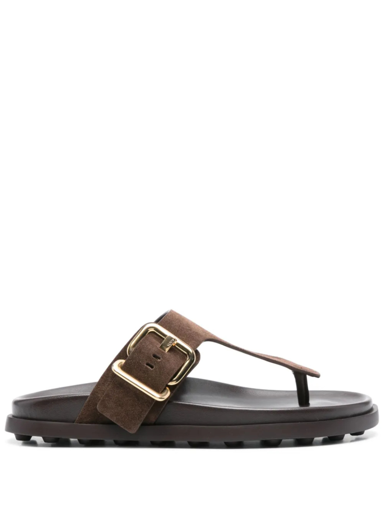 Замшевые шлепанцы Tod's, коричневый