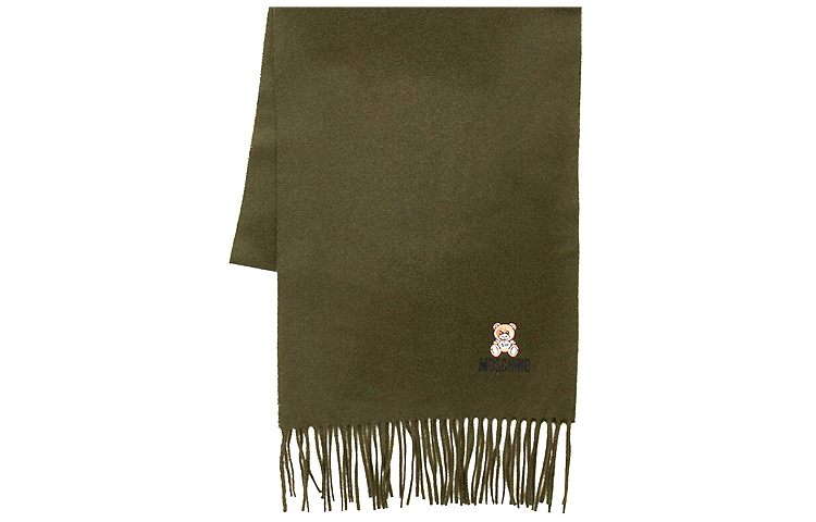 

MOSCHINO Шерстяной вязаный шарф унисекс зеленый