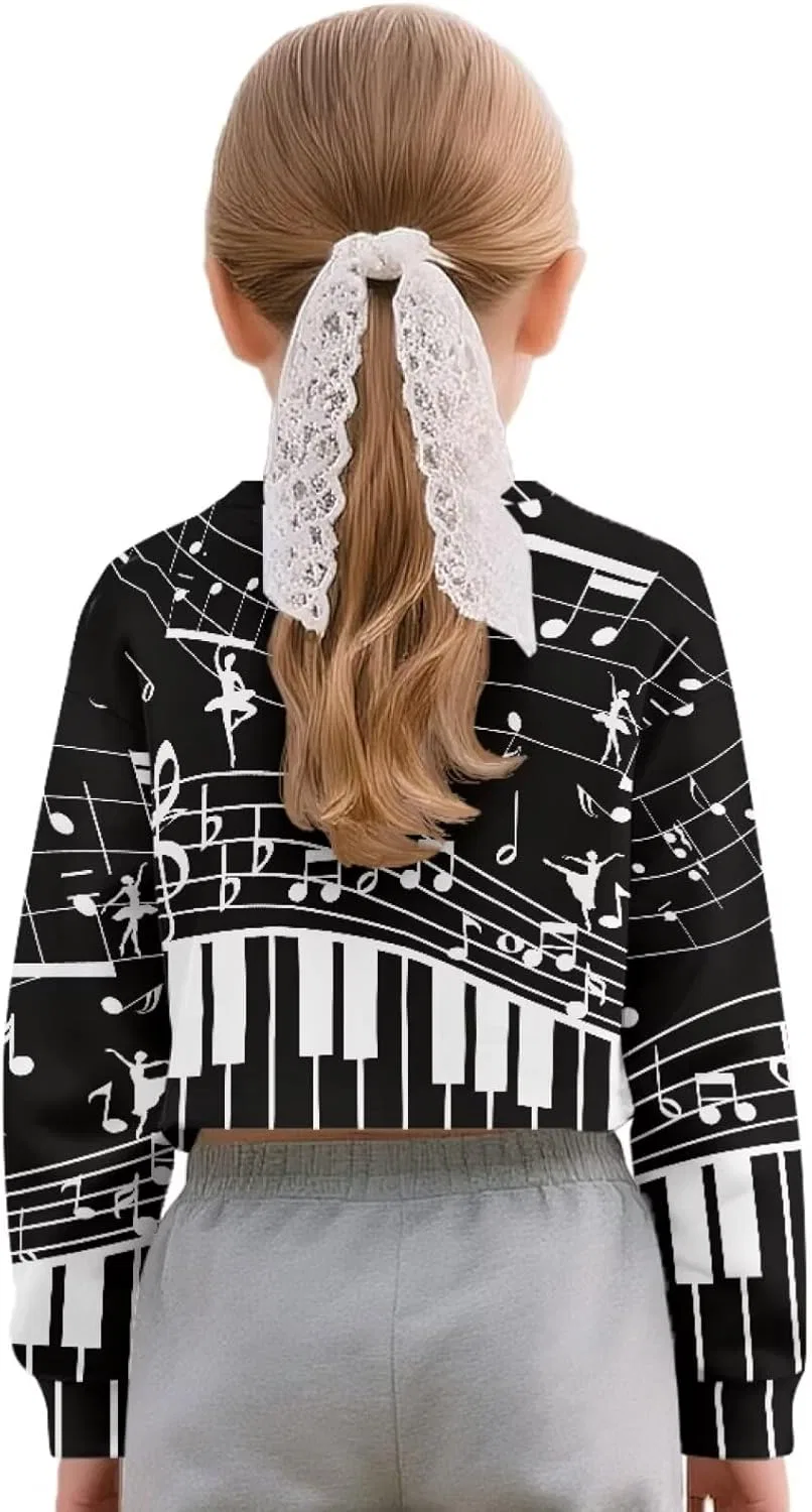 Детская укороченная толстовка Music Note Piano Key, Coldinair, 5-14 лет — фото 3