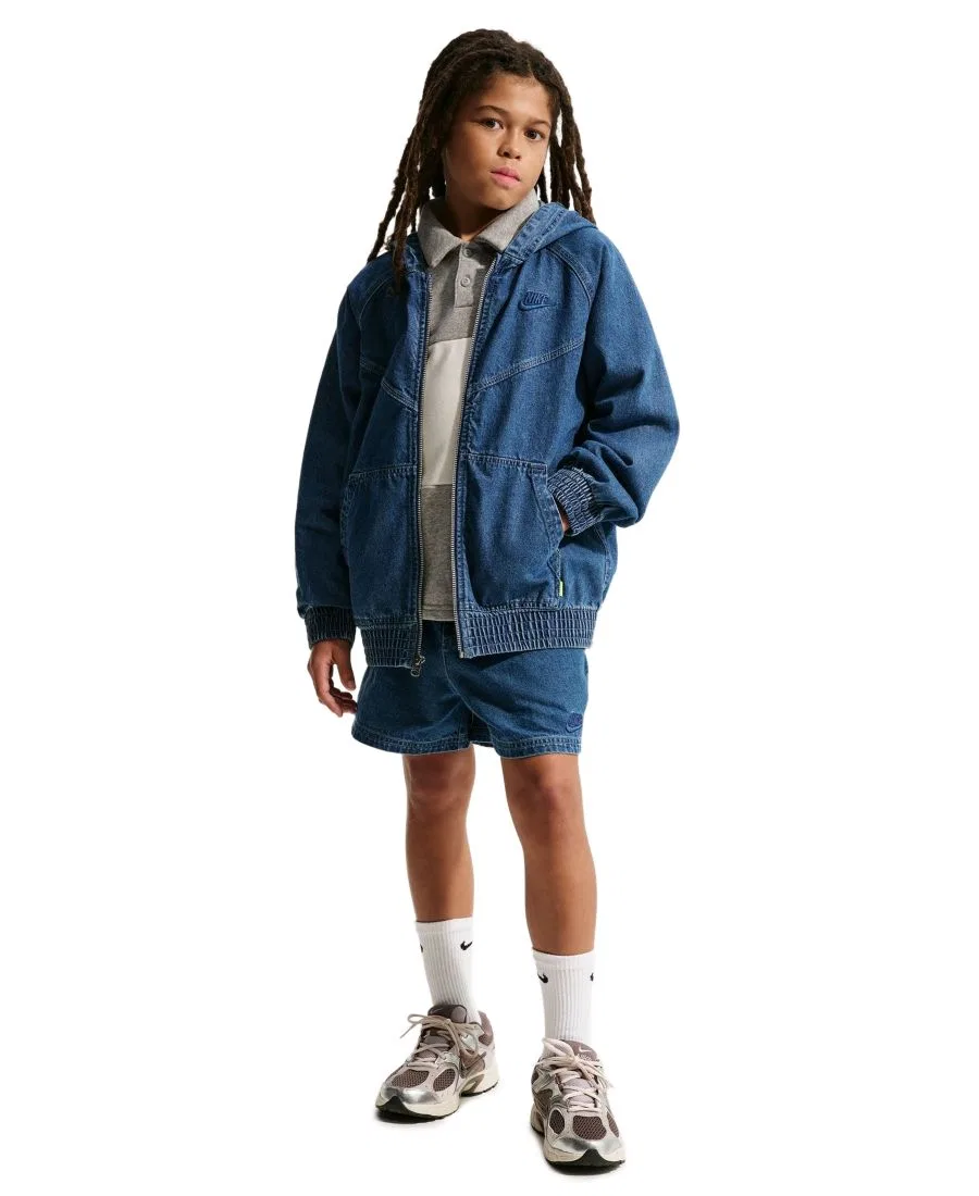Куртка с капюшоном из коллекции спортивной одежды для мальчиков 8-20 лет Nike, темно-синий