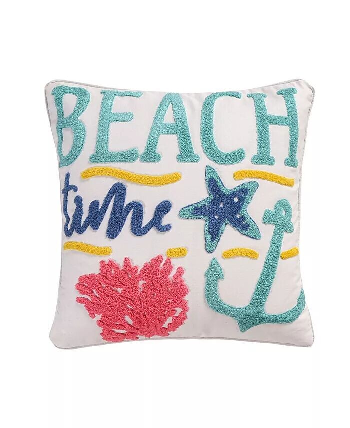 

Подушка Playa Vista Beach Time, 18 x 18 дюймов Homthreads, мультиколор