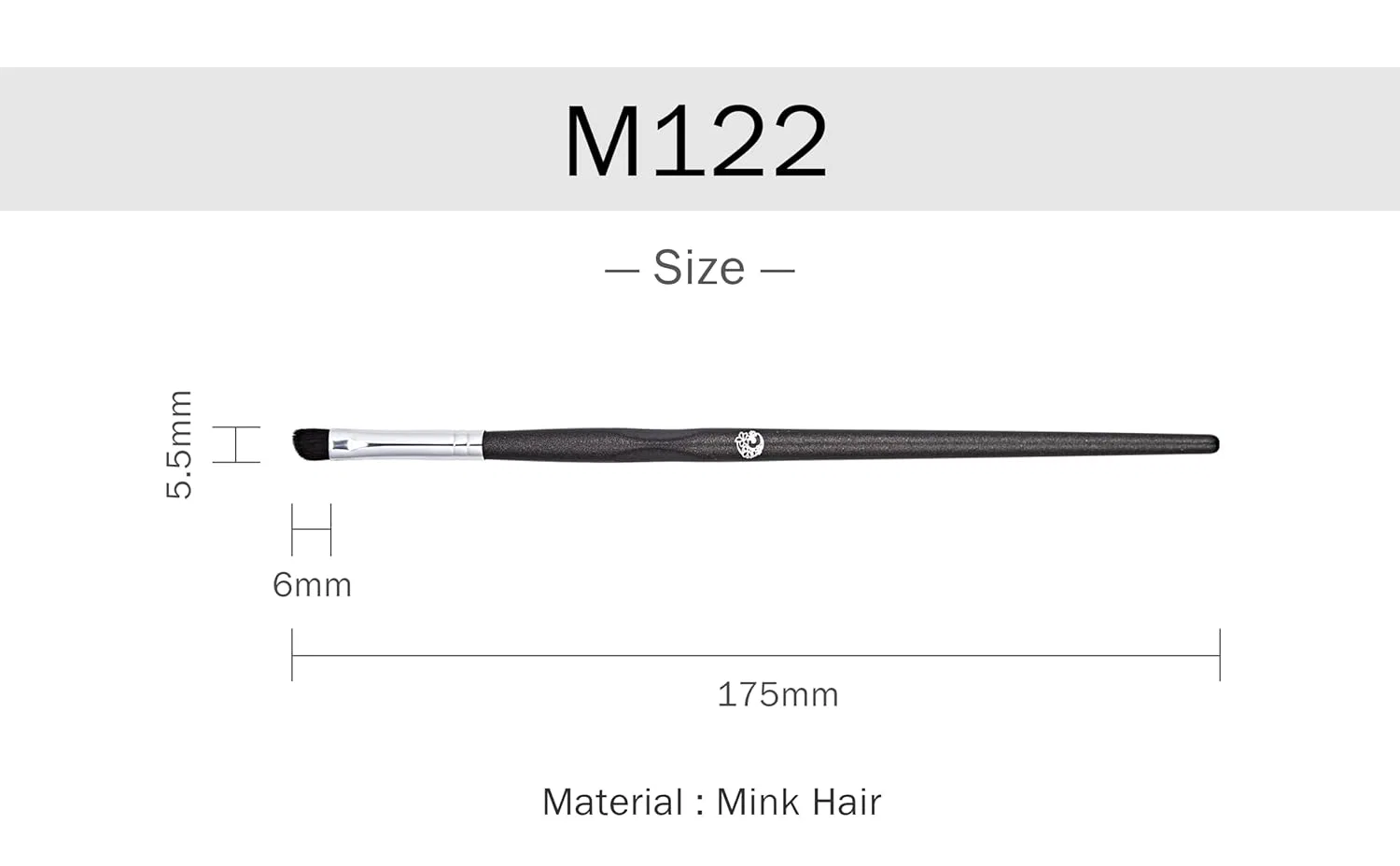 Маленькая угловая кисть для бровей ENERGY M122 Energy, M122 — фото 2