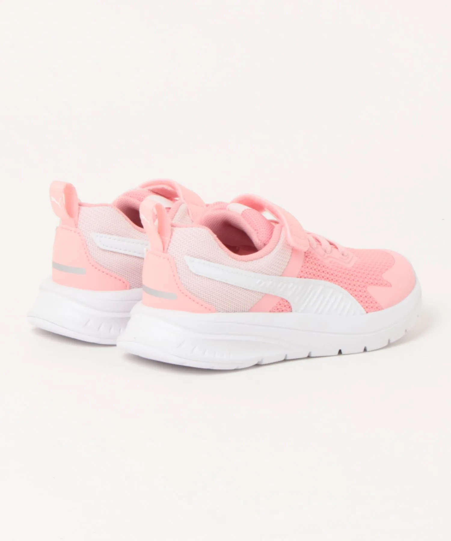 Детские кроссовки с сеткой и липучкой Evol Blane Mesh AC+PS PUMA светло-серые — фото 2