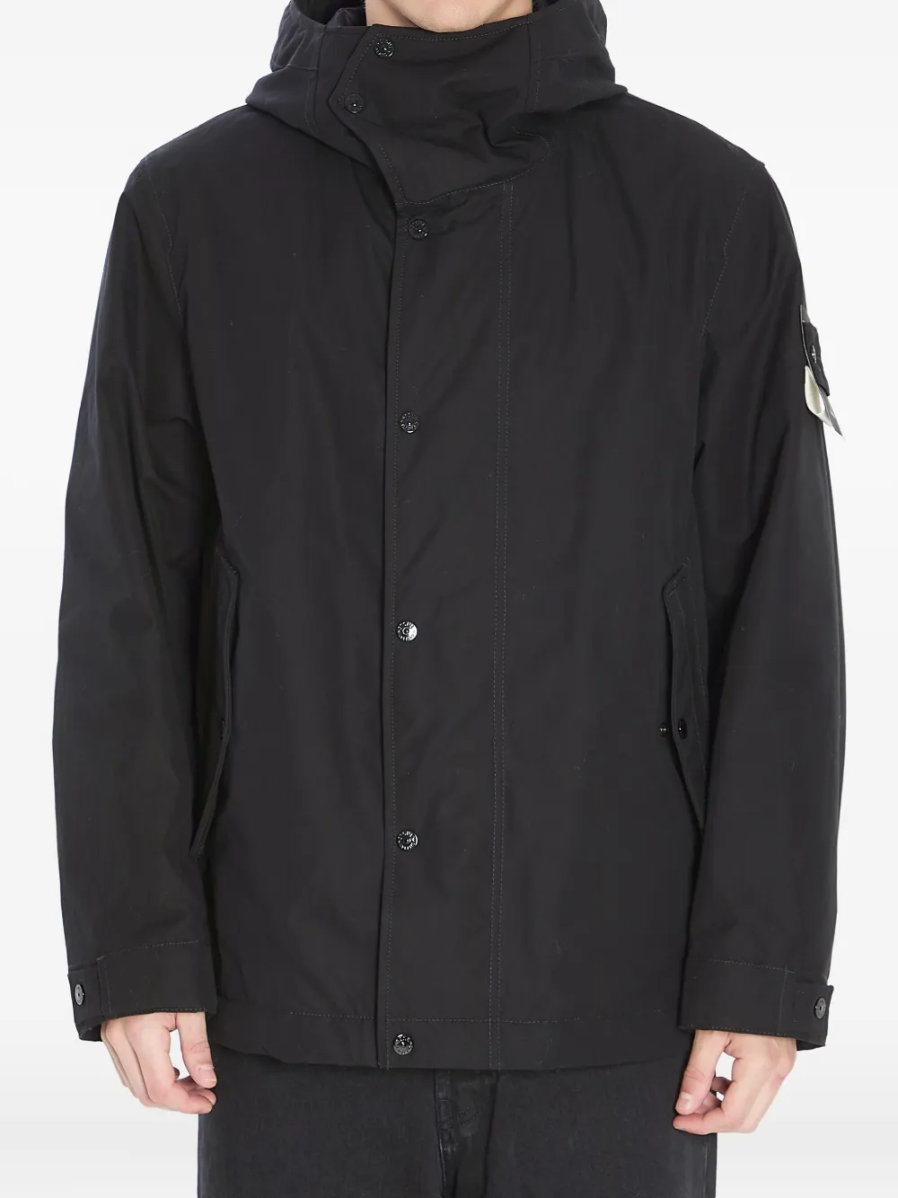 

Парка с капюшоном Ghost Piece Stone Island, черный
