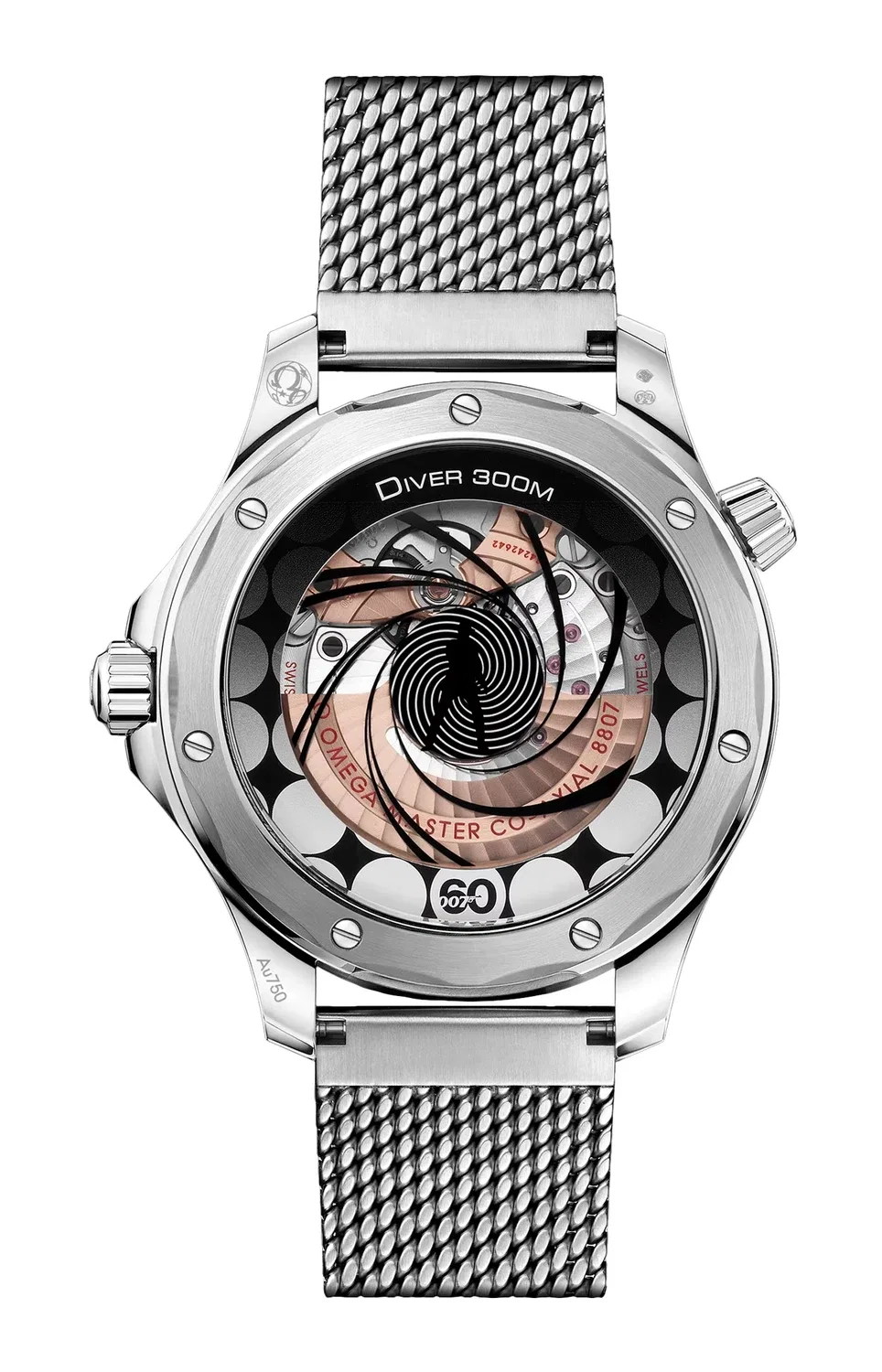SEAMASTER DIVER 300M КО-АКСИАЛЬНЫЙ МАСТЕР ХРОНОМЕТР 42 ММ - 60-ЛЕТИЕ ДЖЕЙМСА БОНДА - 210.55.42.20.99.001 OMEGA, золотой — фото 2