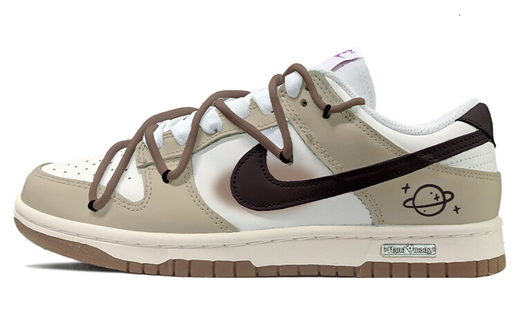 

Кроссовки Nike Dunk Skateboard Shoes Women's Low-Top White Brown