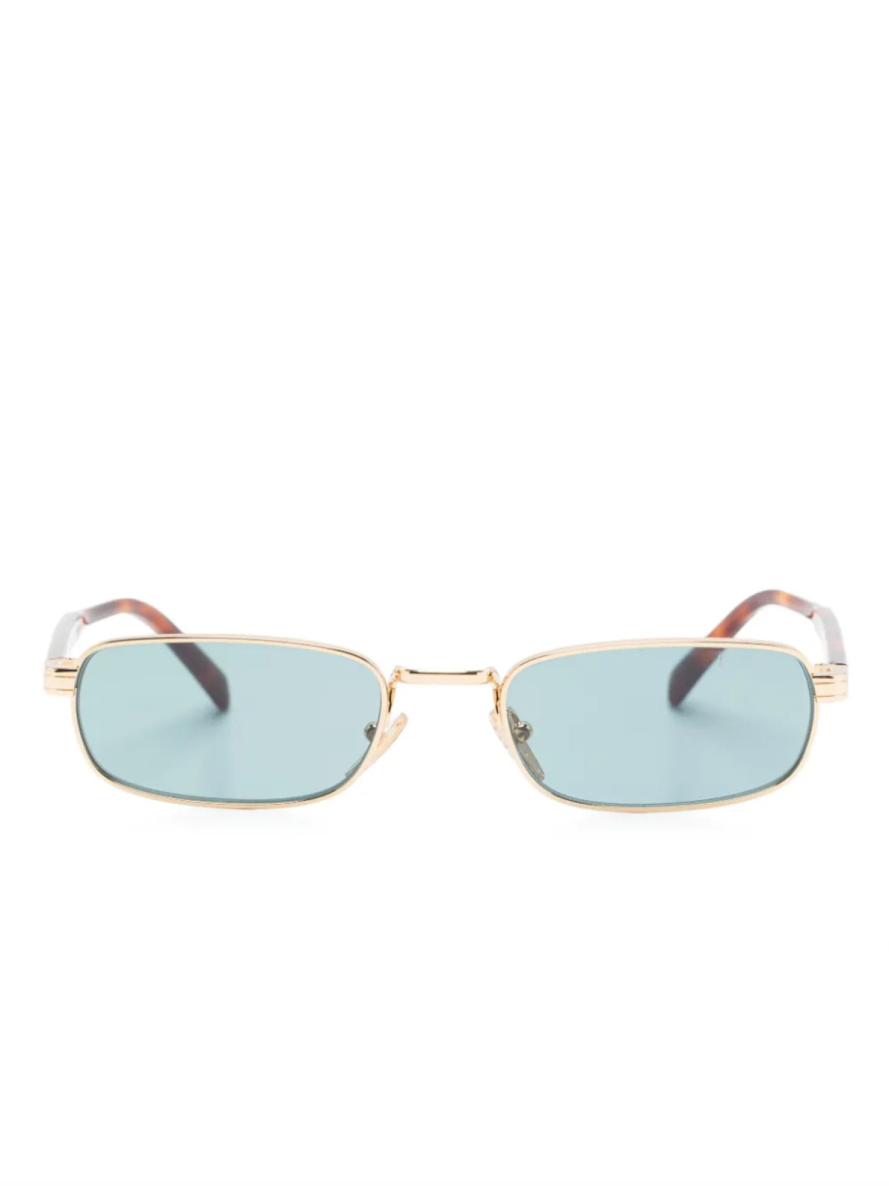 

Солнцезащитные очки в прямоугольной оправе Prada Eyewear, коричневый