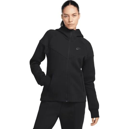 

Женская толстовка с капюшоном Nike Tech, цвет Schwarz/Schwarz