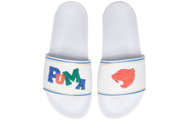 Тапочки leadcat ftr slide 'badges - white' Puma, белый — фото 4