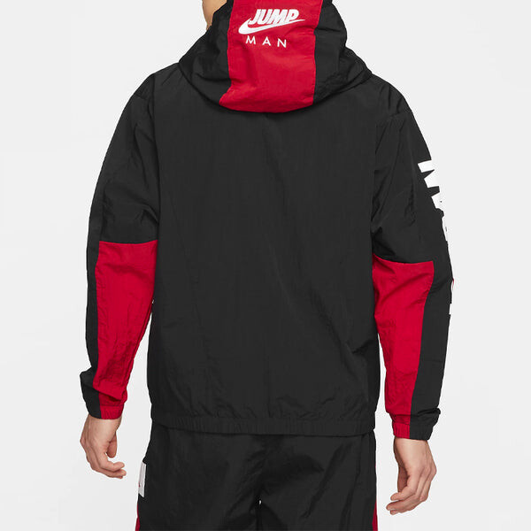 Куртка Air Jordan MENS Jumpman Classics Logo Print Casual Hooded Jacket Black, черный — фото 4