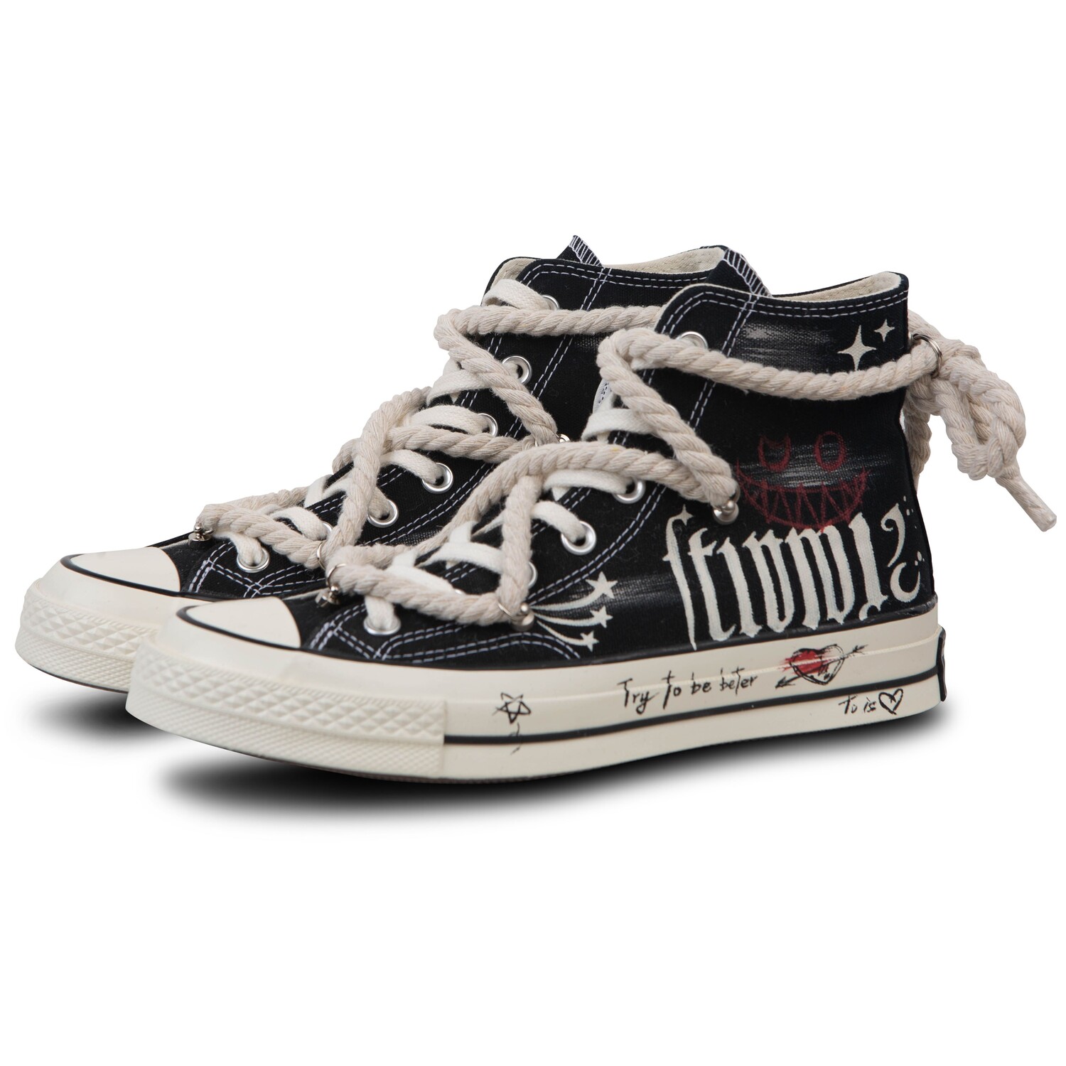 Парусиновые кеды Chuck 70 Унисекс С Высоким Берцем Белого цвета Converse, черный/белый — фото 3