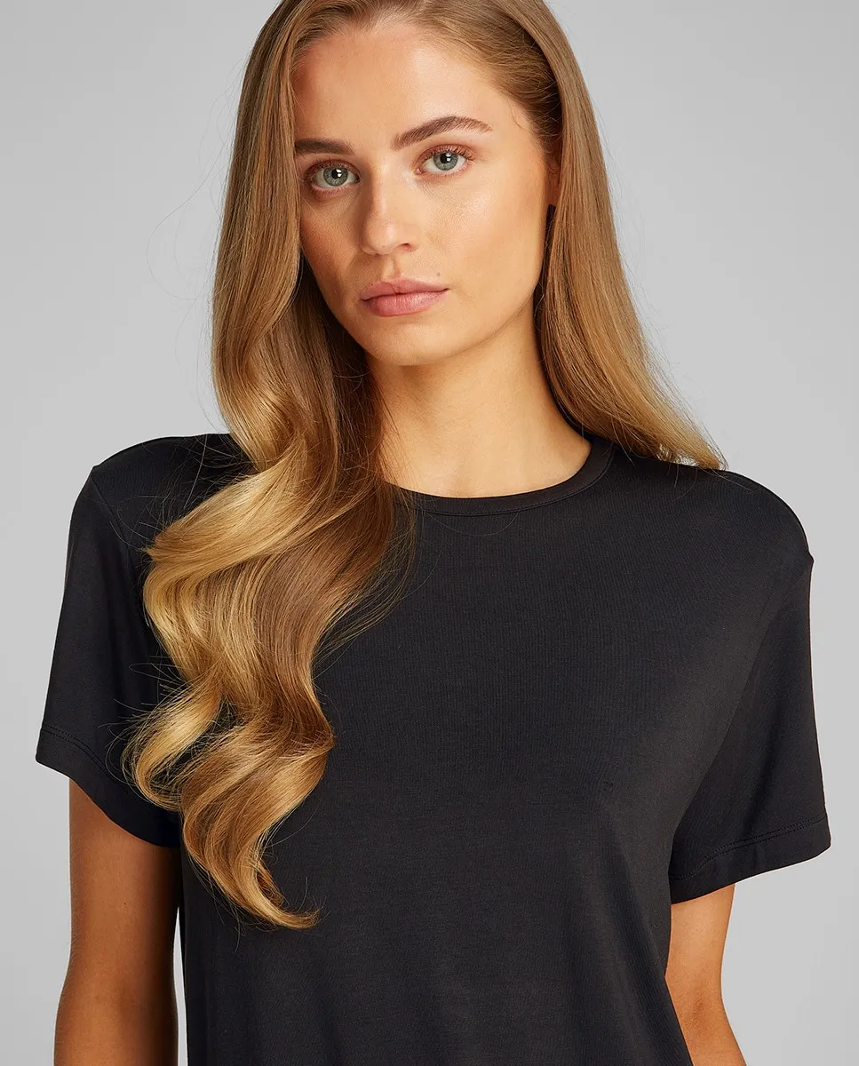 Футболка с коротким рукавом из УЛЬТРА-МЯГКОГО МОДАЛА Calvin Klein, черный — фото 3