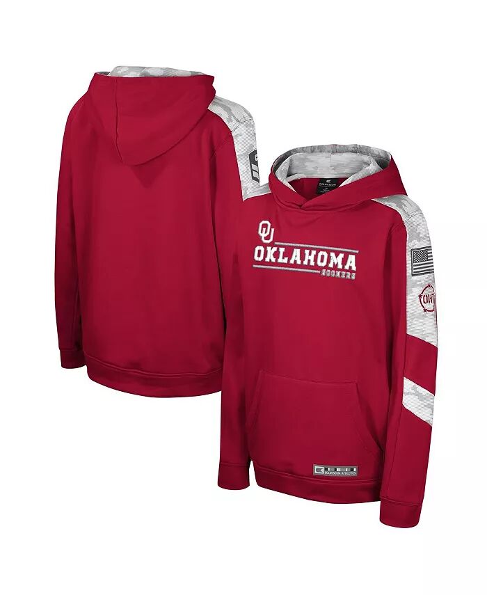 

Big Boys Crimson Oklahoma Sooners OHT в стиле милитари с принтом Cyclone Digital Camo Свитшот с капюшоном Colosseum