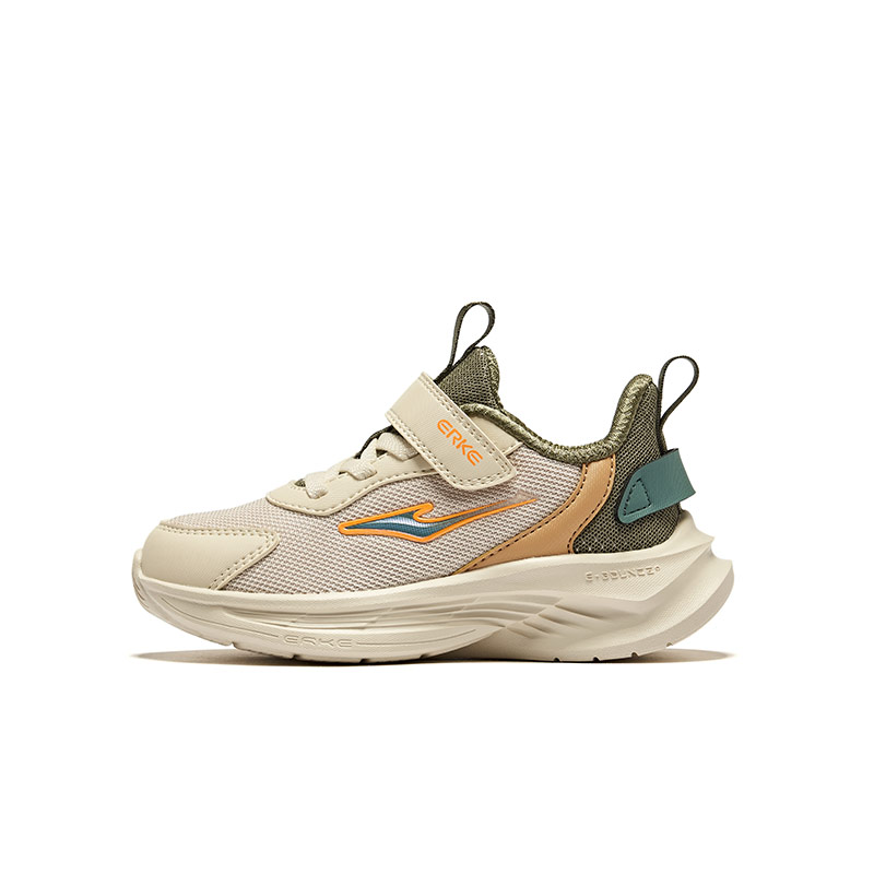 

Легкие, амортизирующие, дышащие, нескользящие, низкие кроссовки для бега из теплого льна для детей ERKE KIDS, Warm Linen/Oak