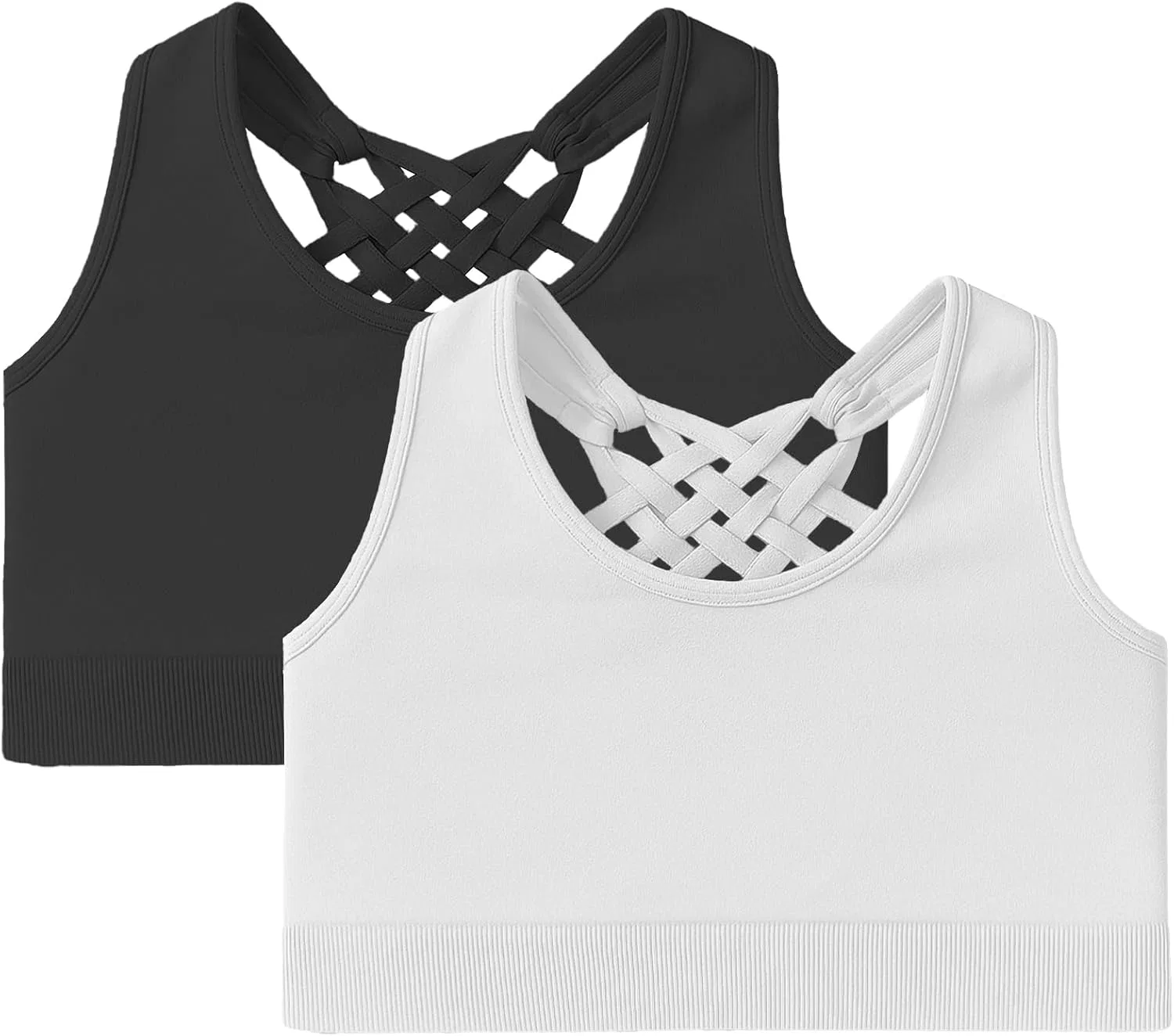 Спортивный топ Kurve с открытой спиной, Black/White Set