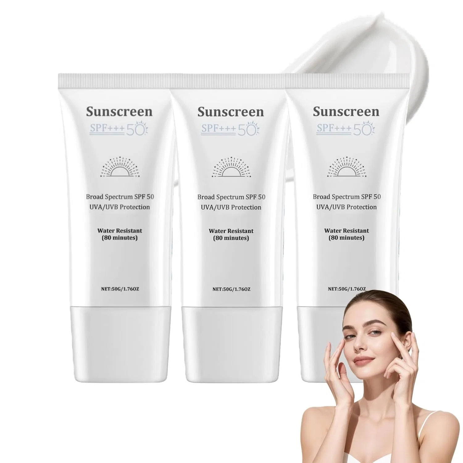 Водостойкий солнцезащитный крем для лица SPF 50 Radiantre