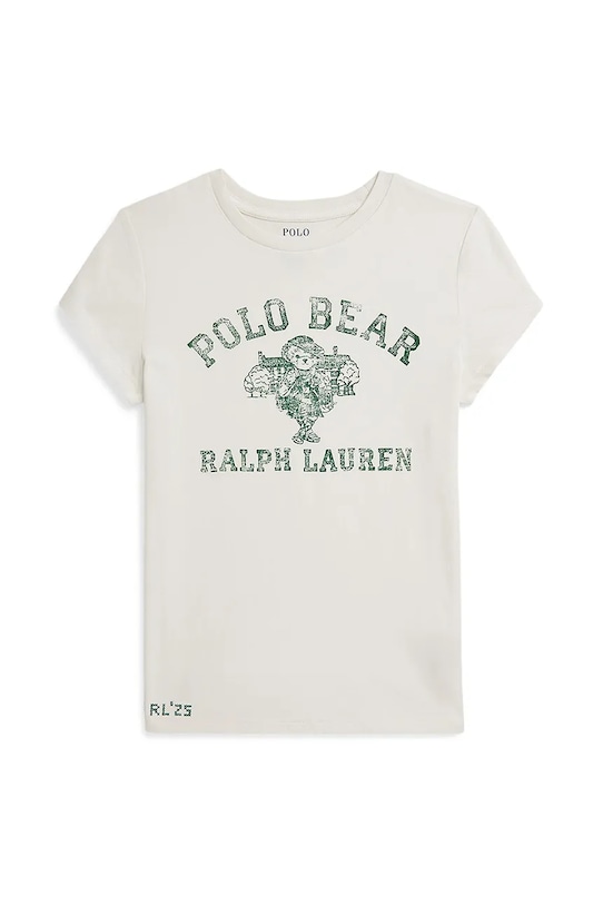 

Детская хлопковая футболка Polo Ralph Lauren, белый