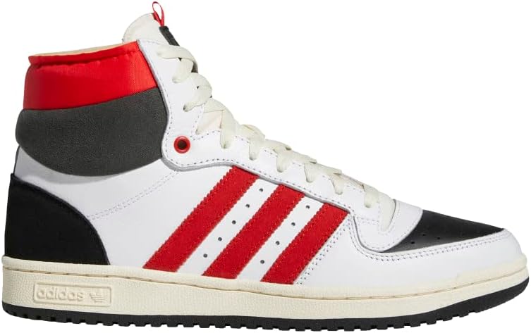 

Мужские баскетбольные кроссовки Adidas Top Ten Hi, белый/черный/красный/ярко-красный