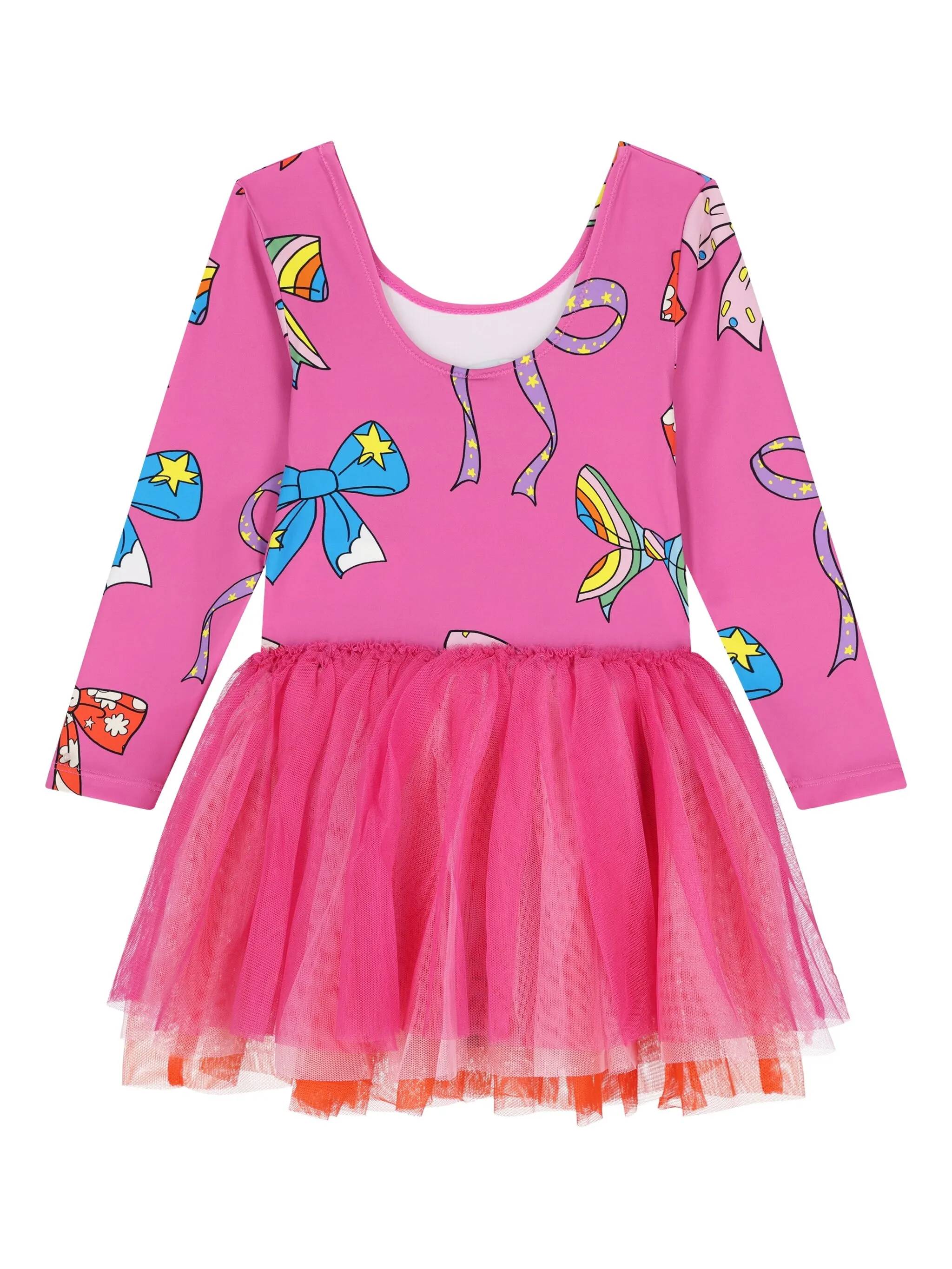 Платье из тюля с принтом Stella Mccartney Kids, розовый — фото 2