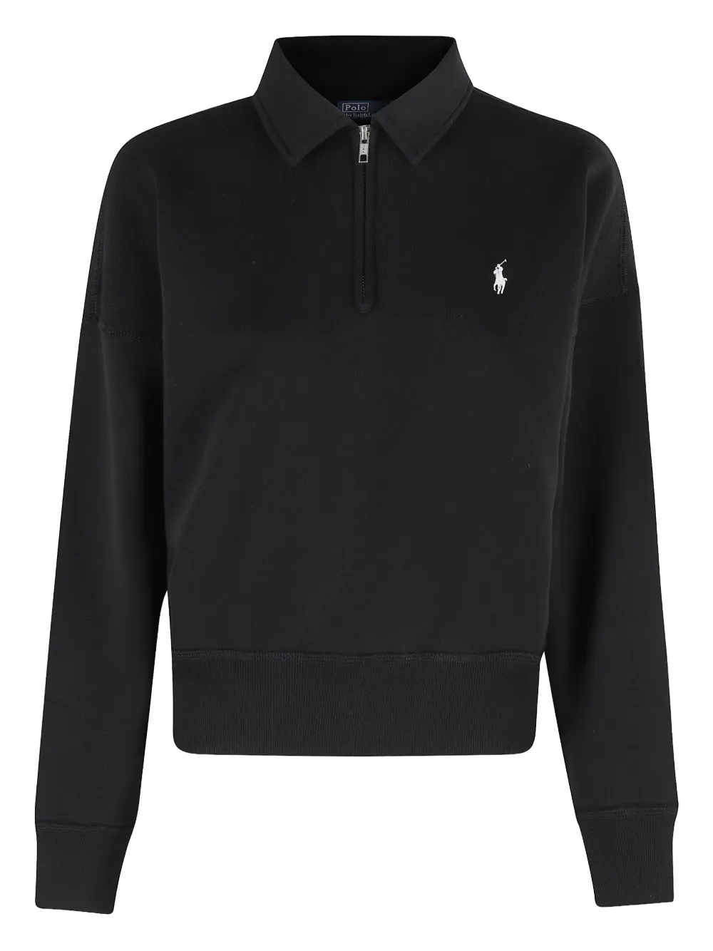 

Поло с логотипом и полумолнией POLO RALPH LAUREN, черный