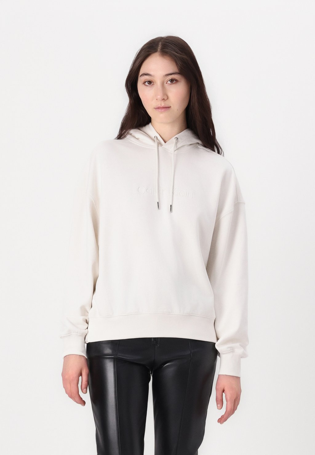 

Толстовка с капюшоном Sweatshirt Calvin Klein, кремовый