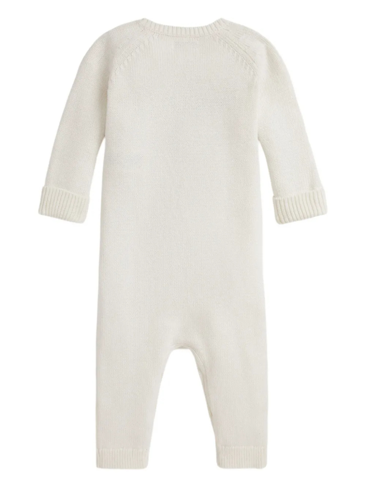 POLO RALPH LAUREN KIDS вязаный комбинезон с флагом интарсии, белый — фото 2