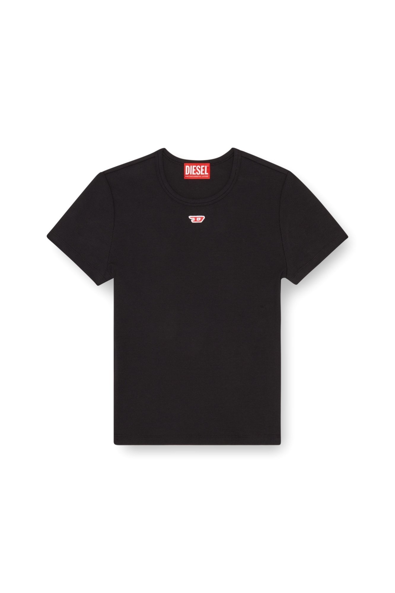 Женская футболка с одним углом Diesel, black — фото 4