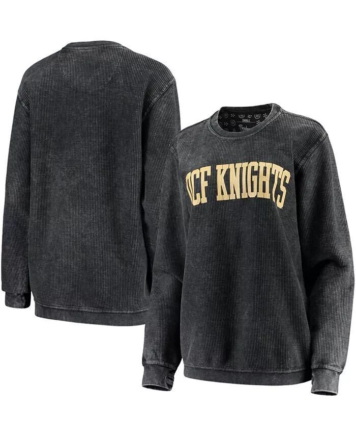 

Женский черный пуловер UCF Knights Comfy Cord в винтажном стиле, базовый пуловер с аркой Pressbox