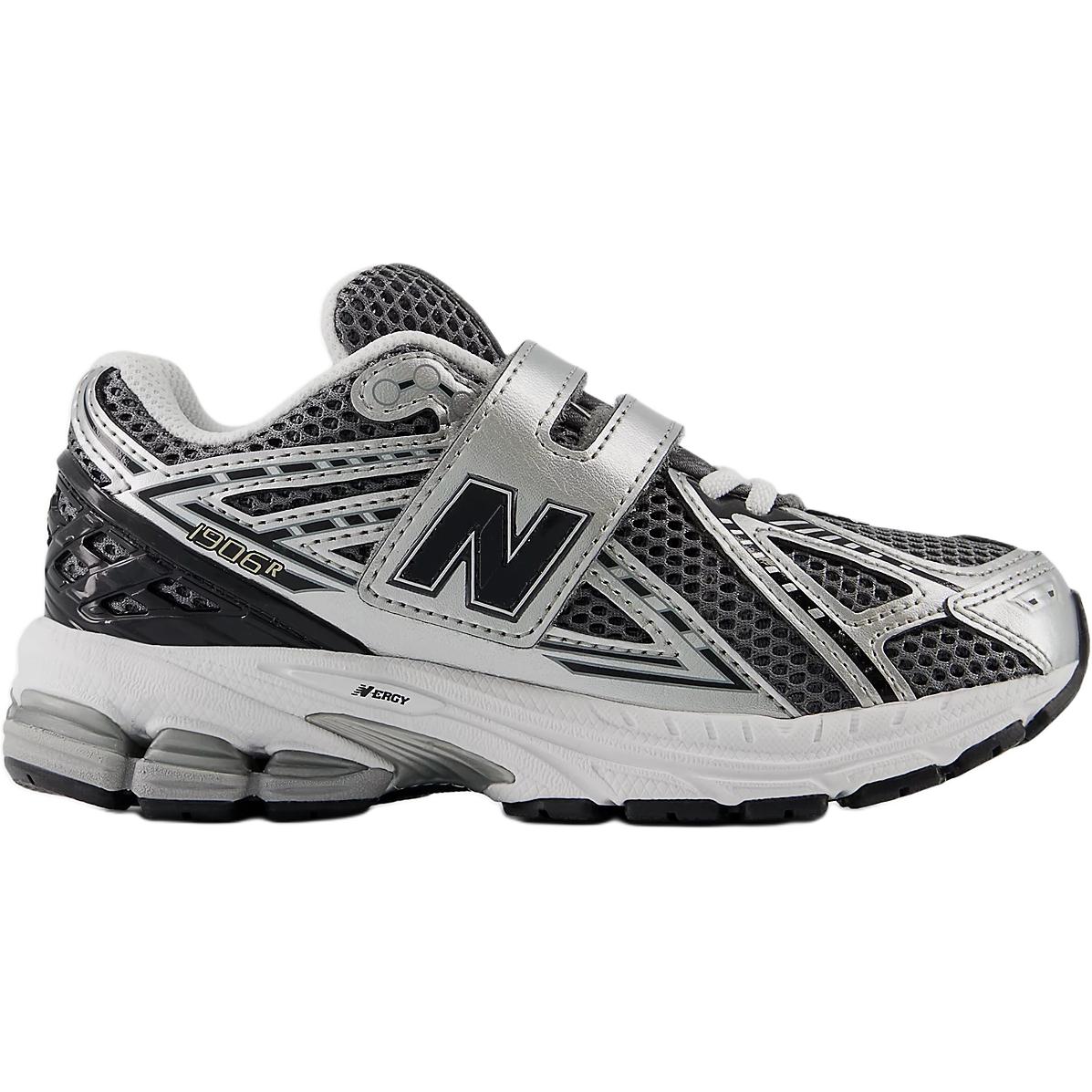1906 Кроссовки детские с низкой амортизацией и поддержкой New Balance, серебряный/черный — фото 3