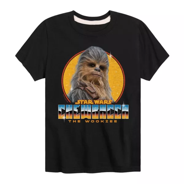 

Футболка с хромированным принтом Чубакки для мальчиков 8-20 лет Star Wars, черный