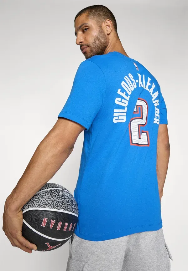 Футболка Nike Performance NBA Oklahoma City Thunder Shai Gilgeous Alexander Tee Club Wear, сигнальный синий — фото 4