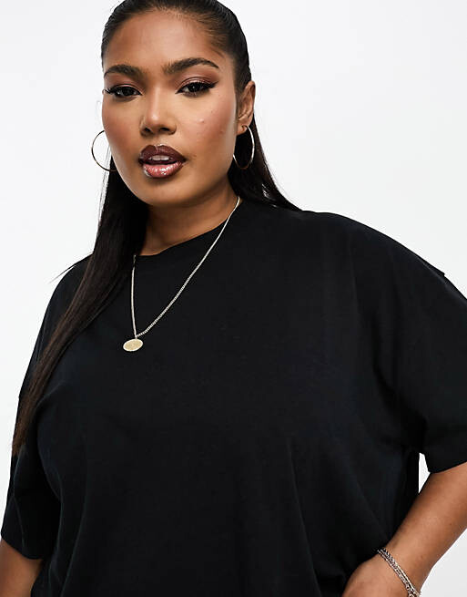 

Черная оверсайз-футболка ASOS DESIGN Curve, Черный, Черная оверсайз-футболка ASOS DESIGN Curve