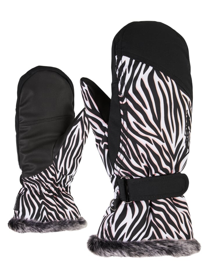 

Рукавицы Ziener Skihandschuhe KEM, цвет wild zebra print