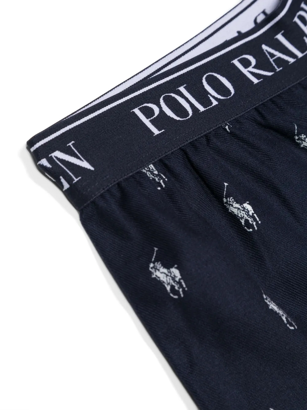 Комплект из футболки и шортов с принтом Polo Pony POLO RALPH LAUREN KIDS, белый — фото 3