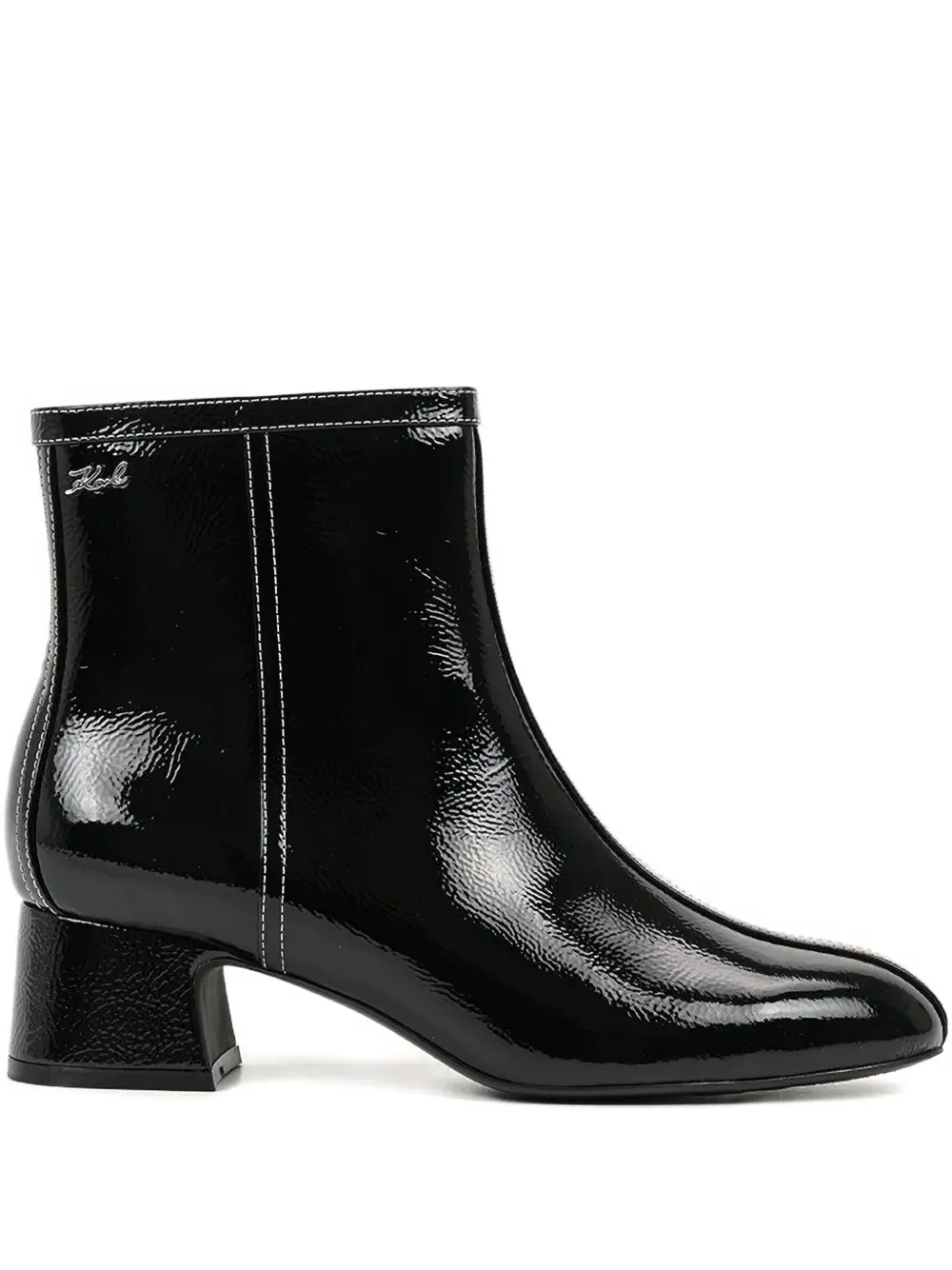 Лакированные сапоги KARL LAGERFELD, черный