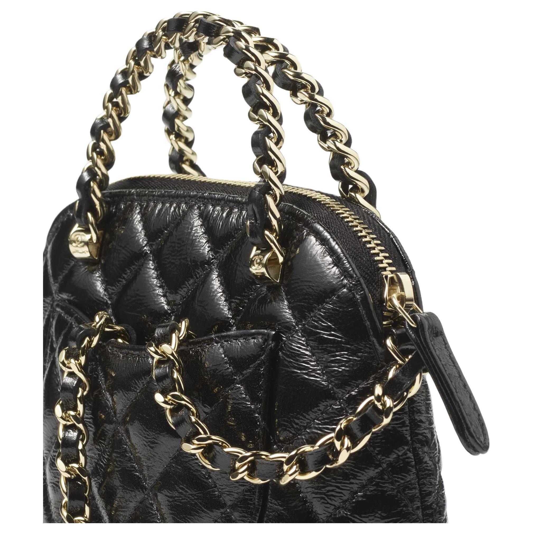 Яркая сумка-полусфера из ягненка, женская сумка через плечо, черная CHANEL — фото 4