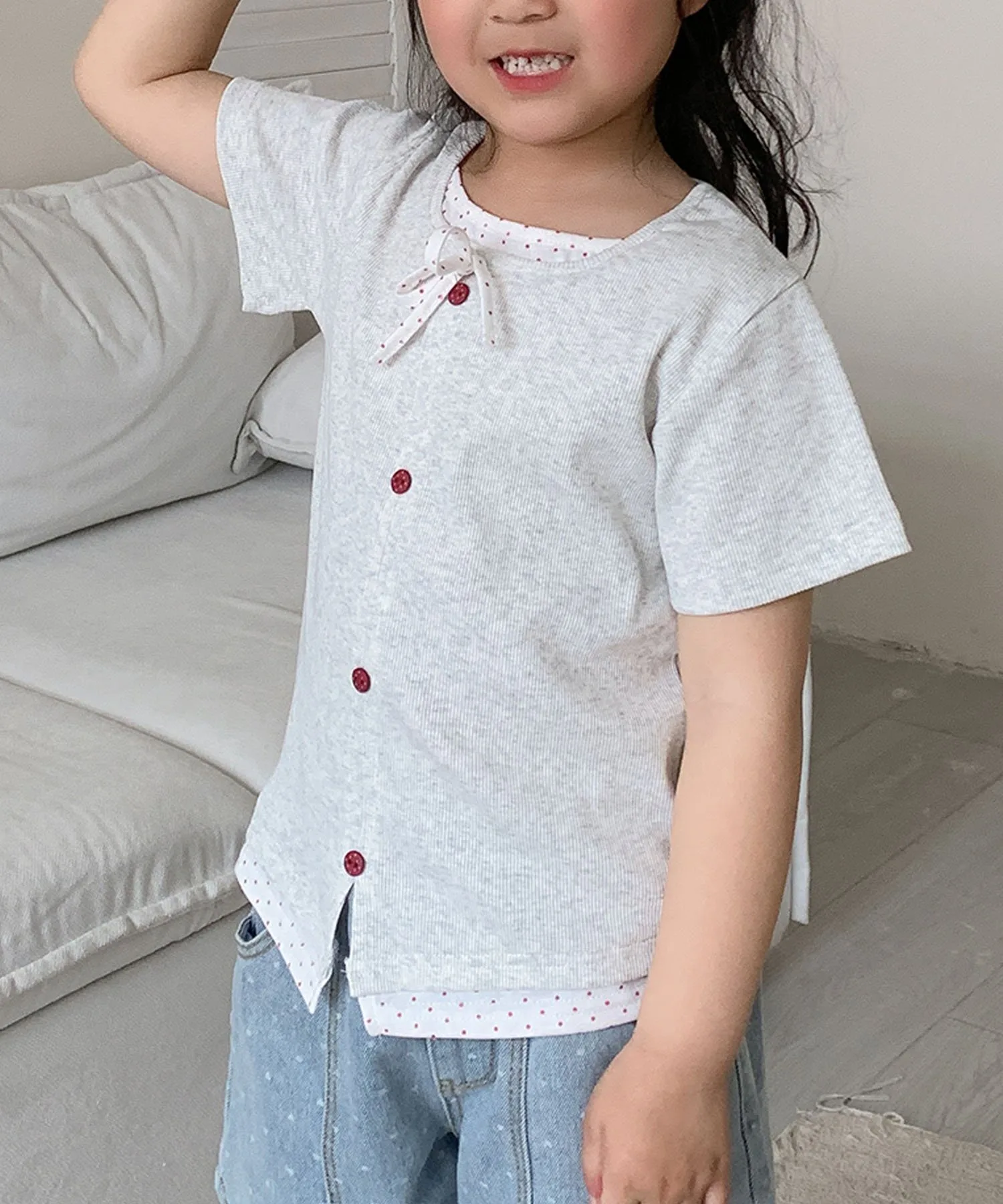 Детская футболка-кардиган [aimoha-KIDS-] Aimoha Kids, gray