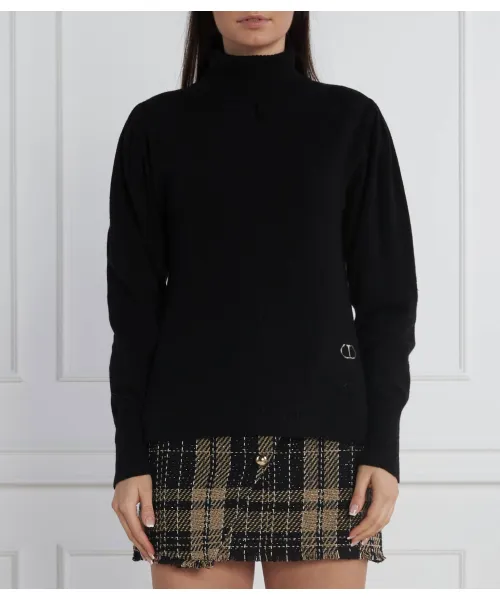 

Шерстяная водолазка Regular fit Twin-Set, черный