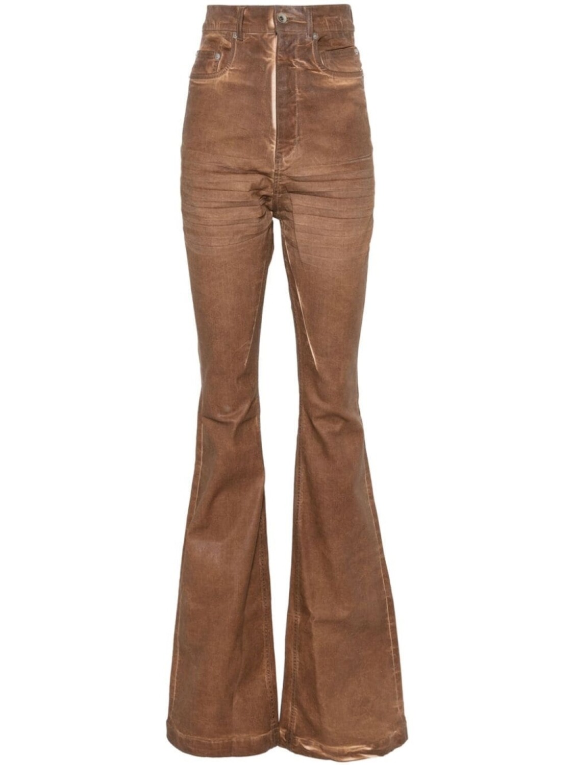 

Rick Owens DRKSHDW расклешенные джинсы Bolan с завышенной талией, коричневый