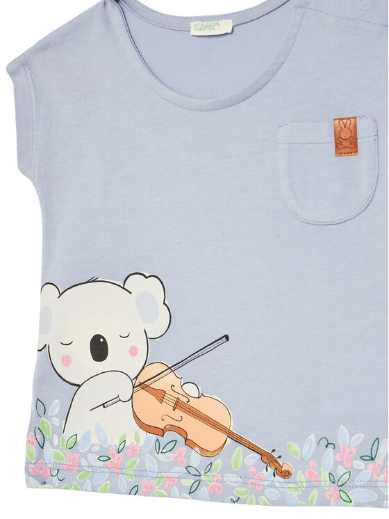 Футболка свободного кроя 3I1XA105X United Colors Of Benetton, синий — фото 3